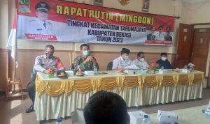 Danramil 02 Tarumajaya Hadiri Rapat Minggon Kecamatan Tahun 2021