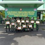 Dandim 0510/Trs Terima 12 Personil Kembali Tugas Satgas Apter