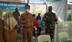 Serda Achmad Sahuri Giat Lakukan Pemantauan Vaksinasi Pertama Pada Guru