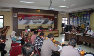 Kunjungan Team Monitoring Polda Banten Dalam Pelaksanaan Harkamtibmas di Mapolres Serang