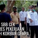 Sekda SBB Cek Progres Pekerjaan Rumah Korban Gempa