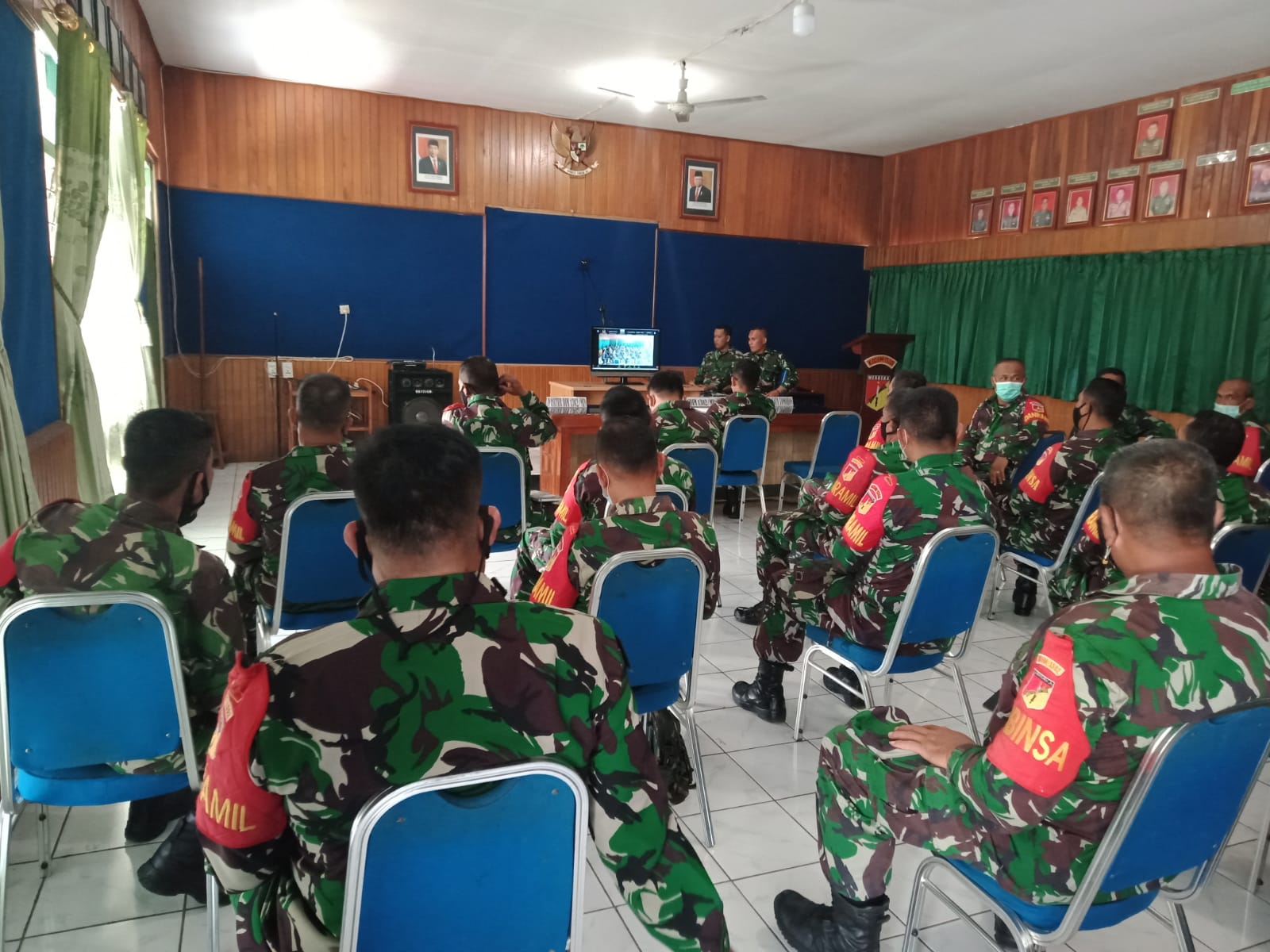 Dandim Minahasa Sinaga Bersama Jajaran Ikuti Pengarahan Pangdam Xiii Merdeka Melalui Vicon