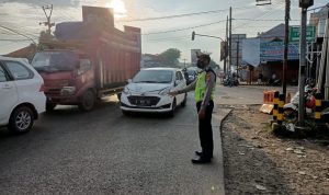 Polsek Ciruas Polres Serang Strong Point Antisipasi Kemacetan Dan Tindak Kriminalitas