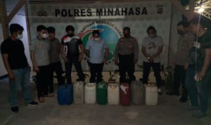 Ratusan Liter Captikus dari Langowan Selatan Disita Satresnarkoba Polres Minahasa