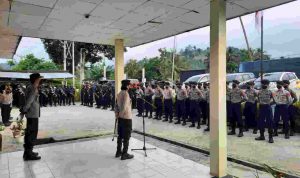 154 Personel Polda Sulut BKO Polres Bolmong Amankan Pilsang Serentak