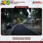 Dinas PU Kota Medan Aspal Jalan Penghubung 2 Kelurahan di Wilayah Utara