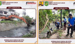 Kurangi Risiko Bencana Banjir, Dinas PU Medan Normalisasi Sungai Sei Putih