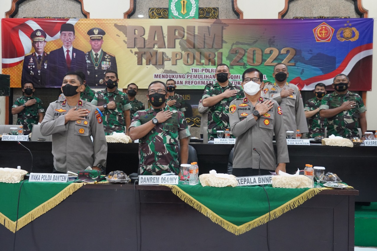 Danrem 064 My Mengikuti Rapim Tni Polri Tahun 2022 Secara Virtual