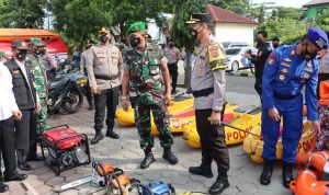 Wakili Dandim, Kasdim 0510/Trs Hadiri Apel Kesiapsiagaan Penanggulangan Bencana Alam Bersama Forkopimda