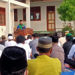 Pelaksanan Solat Idul Fitri 1443 H di Lapangan Yayasan SMP-SMK Bakauheni Lampung Selatan