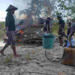 Razia Sebelum Lebaran, 2 Unit Dompeng Dibakar Polres Tebo