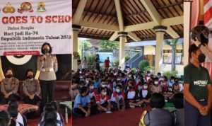 Polwan Polres Karangasem Sosialisasi ke SMAN 2