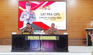 Jelang Presidensi G20, Polres Jembrana Gelar Latihan Pra Ops Cipta Kondisi Agung 2022