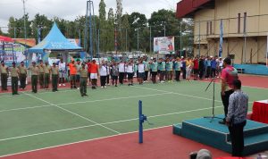 Kejuaraan Tenis Lapangan Dandim 0416/Bute Cup 2022 dalam Rangka HUT TNI Ke – 77 Resmi Dibuka