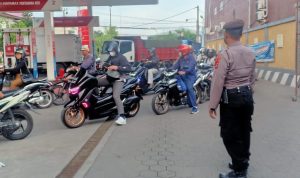 Ciptakan Situasi Aman dan Kondusif, Personil Polsek Denpasar Timur Patroli ke Sejumlah SPBU