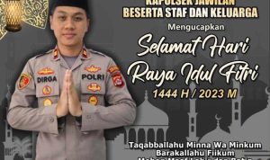 Kapolsek Jawilan Polres Serang Beserta Staf Dan Bhayangkari Mengucapkan Selamat Hari Raya Idul Fitri