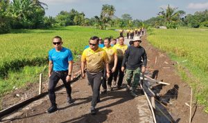 Tinjau Bersama Kegiatan TMMD ke 116, Soliditas Dandim 1616/Gianyar dengan Kapolres Gianyar Semakin Terjaga