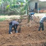 Satgas TMMD Juga Melaksanakan Pembuatan Kebun di Samping Rumah Edi Candra Penerima Rehab RTLH