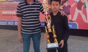 M Fadhil Azka Siswa SDN Lebak Wangi Juara 1 O2SN Pecak Silat Kategori Tanding