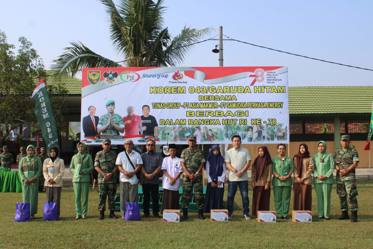 Peringati Hut Ri Ke 78 Prajurit Dan Pns Korem 043 Gatam Gelar Bhakti