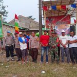 Anggota Polsek Jawilan Polres Serang Pam Final Pertandingan Sepak Bola Tarkam di Desa Pasir Buyut