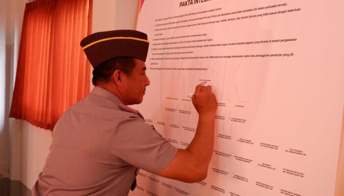 Bangun Komitmen Bersama, Rutan Gianyar Laksanakan Penandatanganan Pakta Integritas