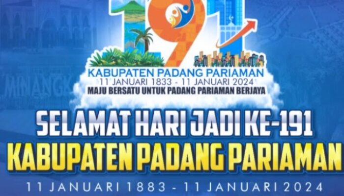 Peringati HUT Padang Pariaman Ke-191, Sekda Paparkan Rangkaian Kegiatan