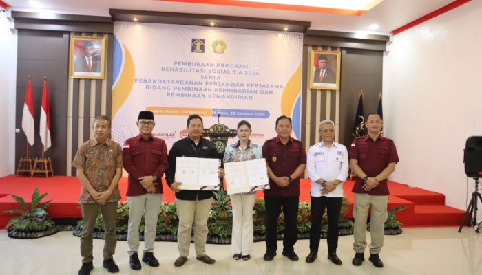 Lapas Kelas I Tangerang Gelar Penandatangan PKS Pelatihan Kemandirian dan Pembukaan Program Rehabilitasi