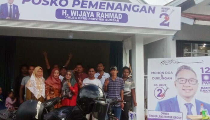 Optimis Raih Kursi di DPRD Sumbar, Posko Pemenangan H Wijaya Rahmad Ramai di Kunjungi Simpatisan