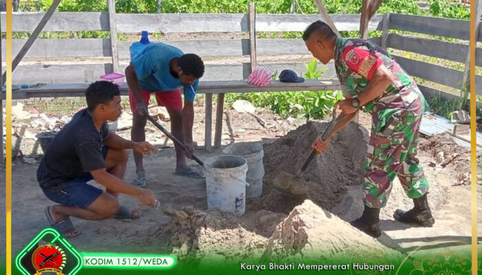 Karya Bhakti, Mempererat Hubungan Babinsa dengan Masyarakat di Desa Binaan