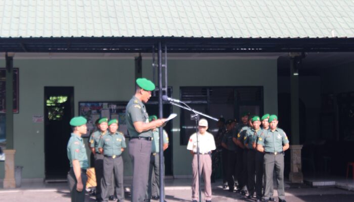 Upacara Purna Tugas serta Korps Raport Kenaikan Pangkat dan Penerimaan Anggota Digelar Kodim 1619/Tabanan