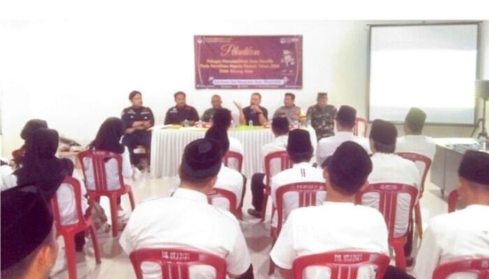 PPS Desa Bitung Jaya Lantik dan Bimtek 30 Petugas Pantarlih