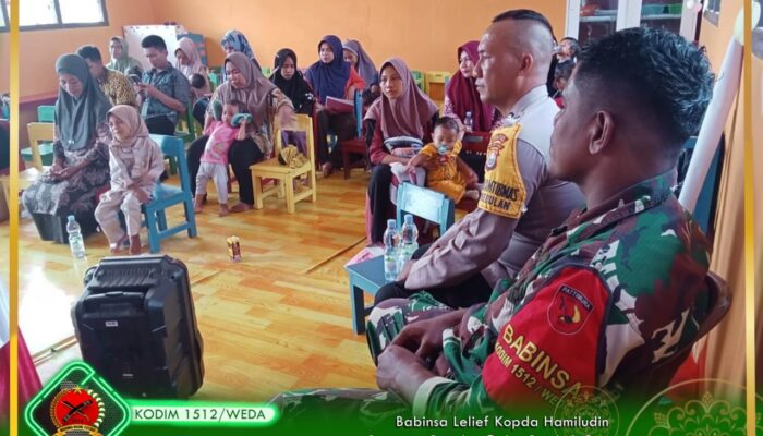 Babinsa Lelilef Bersama Pemdes Gelar Rembuk Stunting