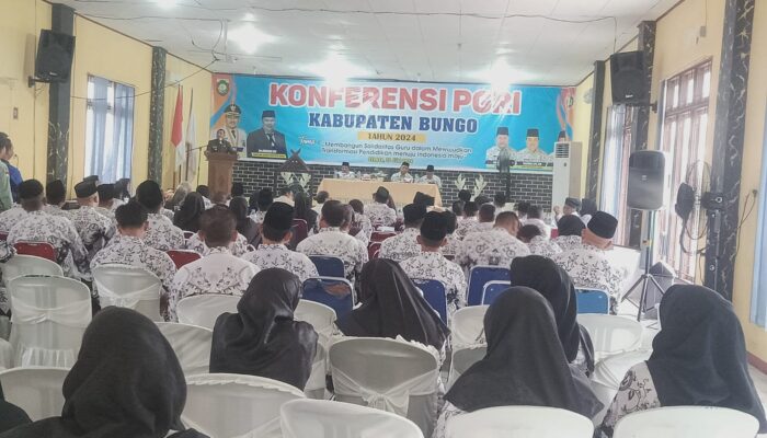 Bupati Bungo H Mashuri Buka Konferensi PGRI Kabupaten Bungo Masa Bakti 2024-2029, Endi Terpilih Jadi Ketua