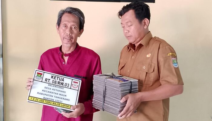 Proyek Pengadaan Plakat Nomor Rumah Diduga Jadi Bancaan Oknum Kades di Tangerang 