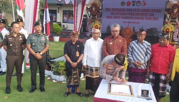 Polres Gianyar Gelar Deklarasi Damai dan Doa Bersama