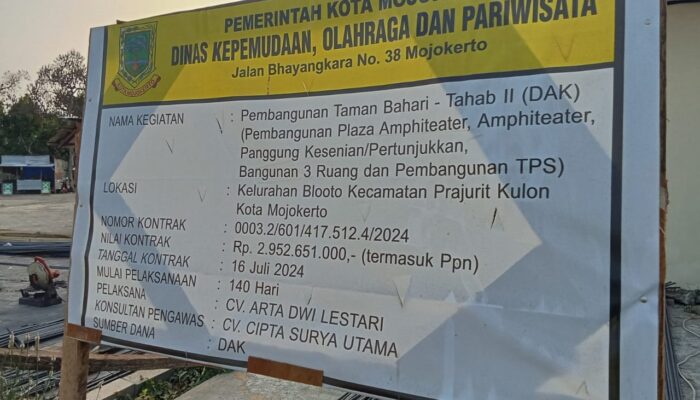 Proyek Taman Bahari Mojopahit Diduga Dikerjakan Secara Ceroboh