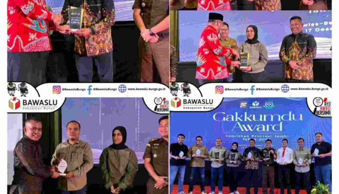 Bawaslu Bungo Raih Juara Umum Pada Gakkumdu Award